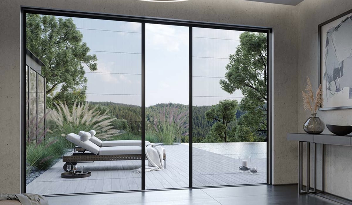 Interno di design con zanzariere Pronema